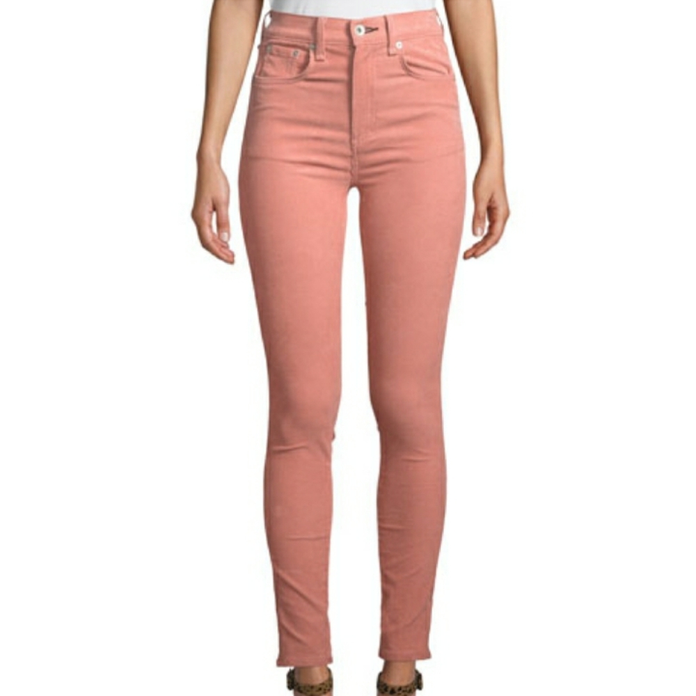 Rag & Bone high rise skinny pink corduroys 24 NWT